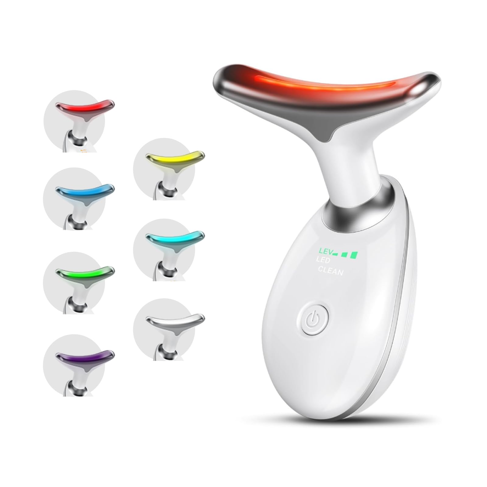 7 Colors LED Lights Face Neck Beauty Device Vibration Massage Improve Neck Lines Face Lifting Machine for Wrinkles, Double Chin4