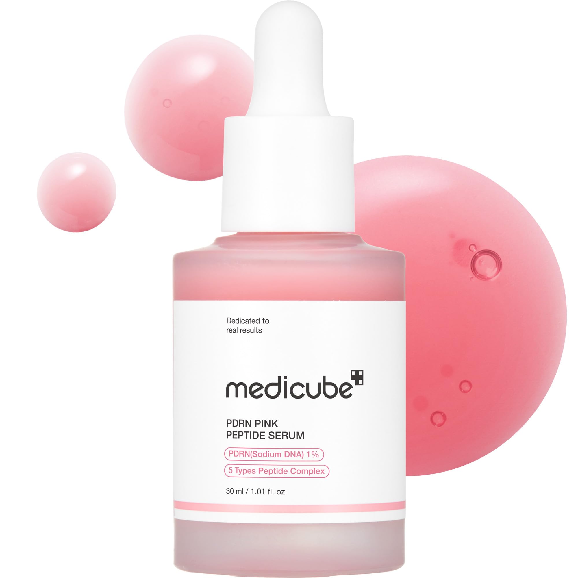 Medicube Salmon DNA PDRN Pink Peptide Serum,Smooth&Fast-Absorbing,Refreshing&Non-Sticky,Moisturizing Feel,K-Beauty,Korean Makeup